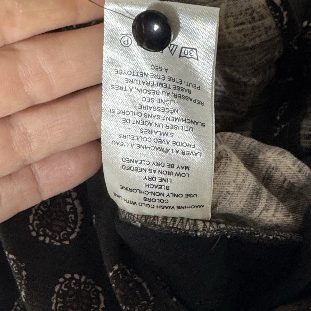 Anthropologie Women XS Black Wide leg Somerset Jumpsuit Motif Patterned BOHO - Picture 3 of 16